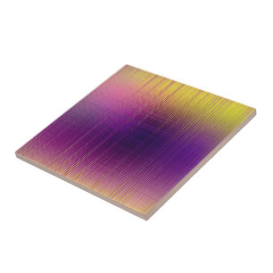 Violet Radio Waves Ceramic Tile
