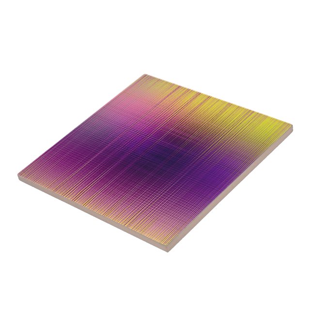Violet Radio Waves Ceramic Tile (Side)