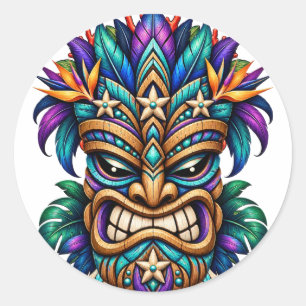 Violet Reef Sentinel Tiki Sticker