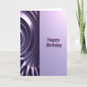 Violet Ripple Birthday Card
