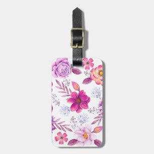 Violet rose luggage tag