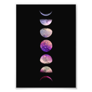Violet Rose Moon Phases Art Print