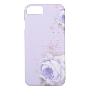 violet rose on old newspaper iPhone 8/7 case