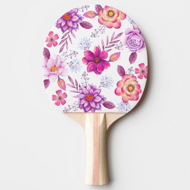 Violet rose ping pong paddle (Front)