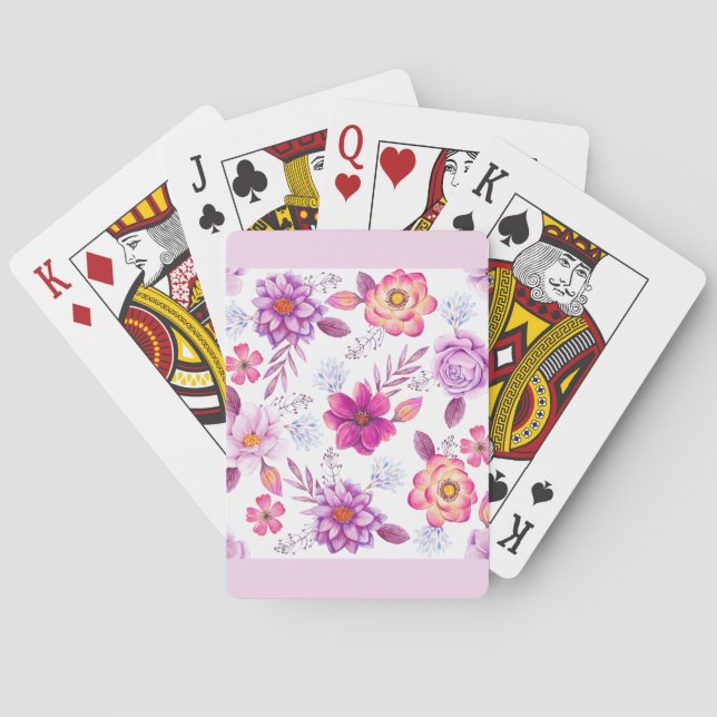 Violet rose playing cards (Back)