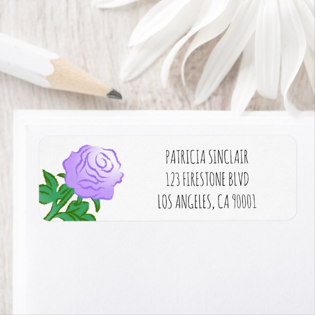 Violet Rose Return Address Label (Insitu)