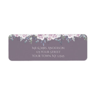Violet Rose Return Address Label