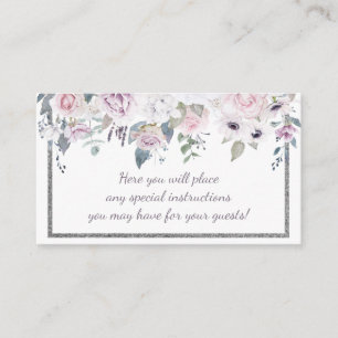 Violet Rose Silver Enclosure Card