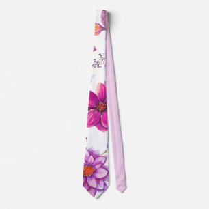 Violet rose tie
