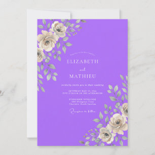 Violet Rose Wedding Invitation