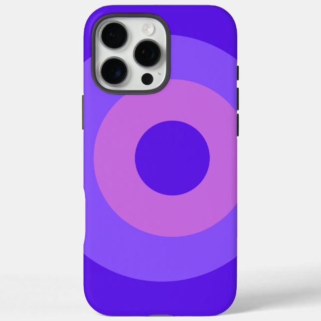 Violet Round Apple iPhone 16 Pro Max Case (Back)