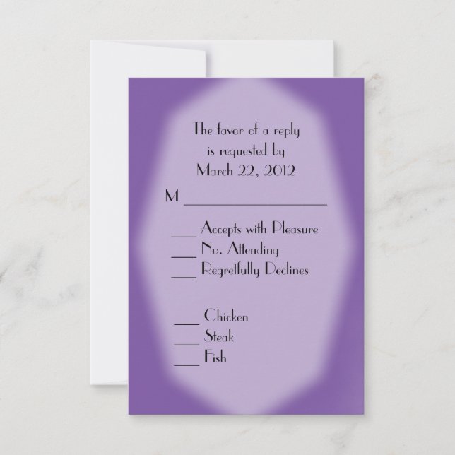 Violet RSVP with Menu Choices (Front)