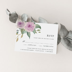 Violet & Sage Meal Choice RSVP Card