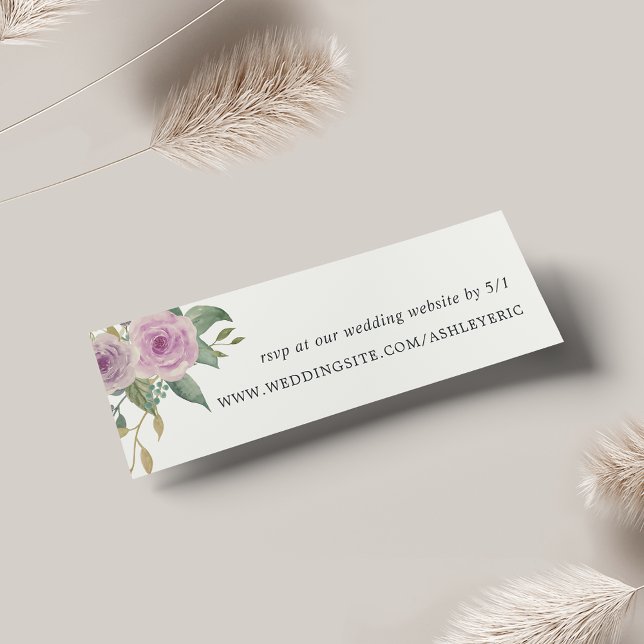 Violet & Sage Wedding Website RSVP Cards (Creator Uploaded)