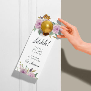 Violet & Sage Wedding Welcome/Do Not Disturb Door Hanger