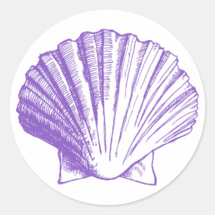 Violet Sea Shell Sticker