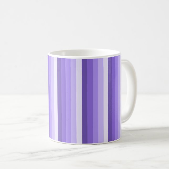 Violet shadow stripes coffee mug (Front Right)