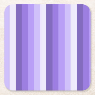 Violet shadow stripes square paper coaster