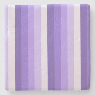 Violet shadow stripes stone coaster