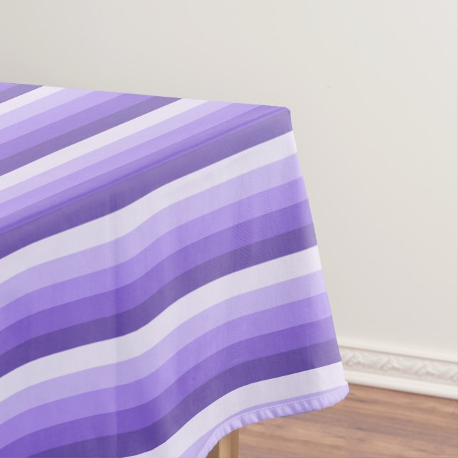 Violet shadow stripes tablecloth (In Situ)