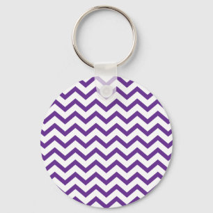 Violet shevron pattern key ring