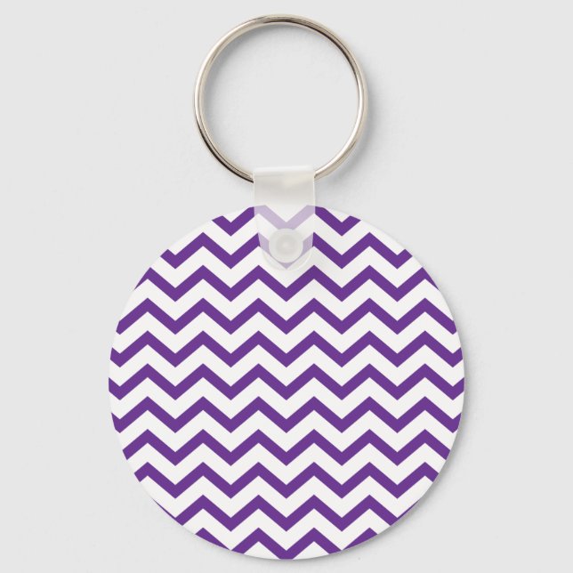 Violet shevron pattern key ring (Front)