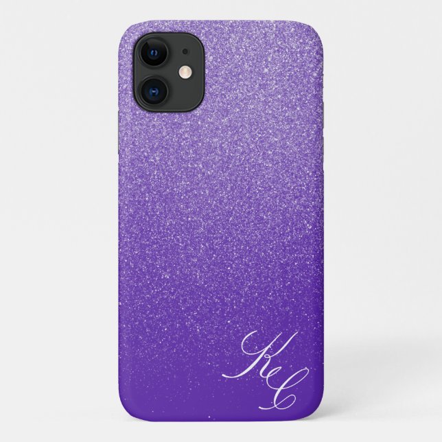 Violet Shimmer Dust Personalized Phone Case (Back)
