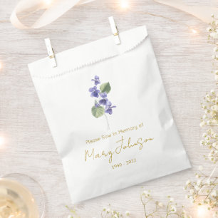 Violet Simple Seed packet Funeral Favour Bag