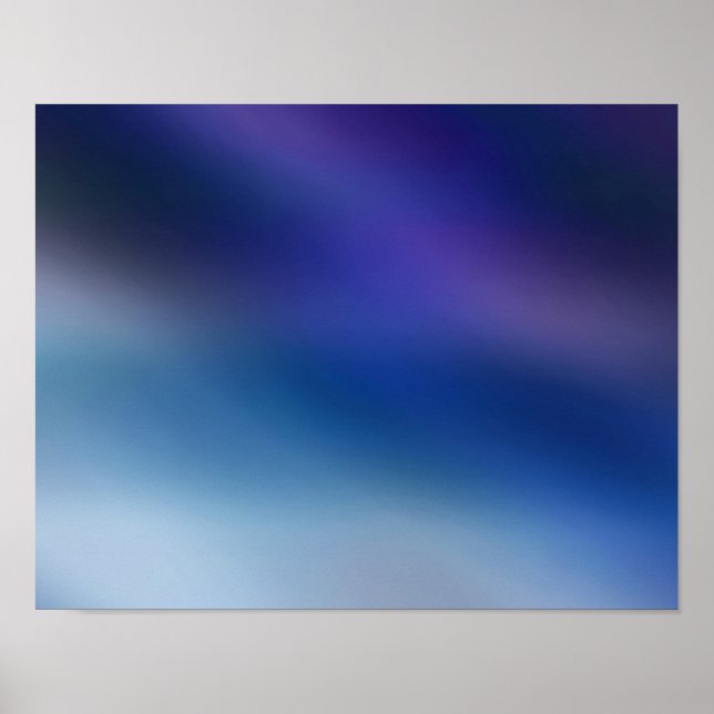 Violet, Slate Blue & Gray Abstract Glow Poster (Front)