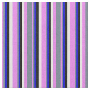 Violet, Slate Grey, Blue, Black, and White Coloure Fabric