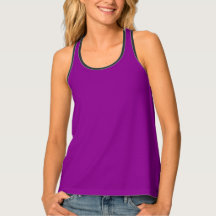 Violet Solid Colour All-Over-Print Tank Top