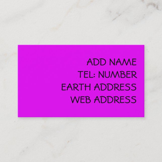 Violet solid colour business card (Front)