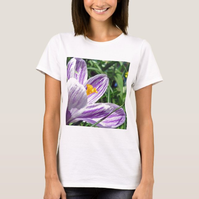 Violet Spring Crocus T-Shirt (Front)