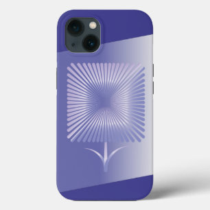 Violet square flower iPhone 13 case