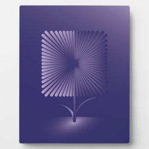 Violet square flower plaque
