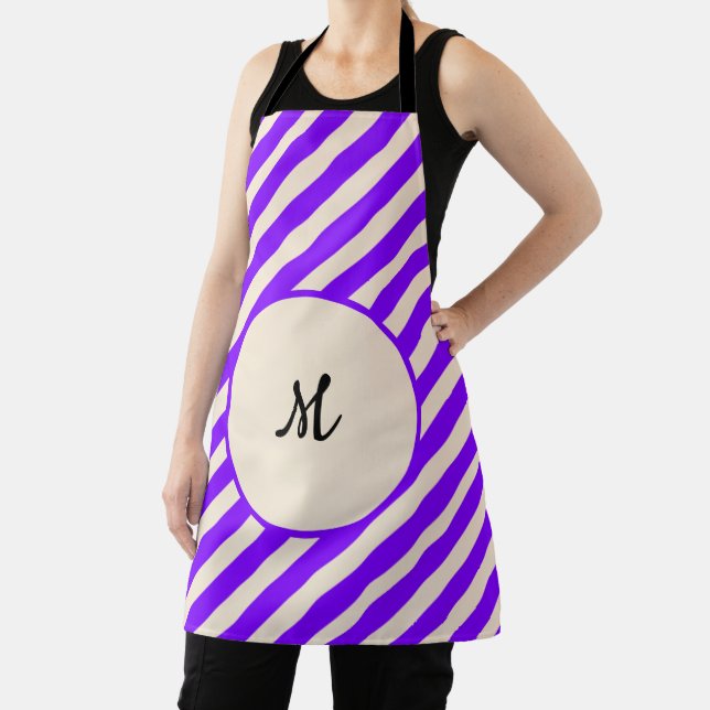 Violet Stripes Apron (Insitu)
