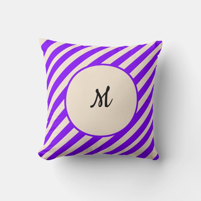 Violet Stripes Cushion (Front)