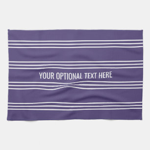 Violet Stripes custom kitchen towel