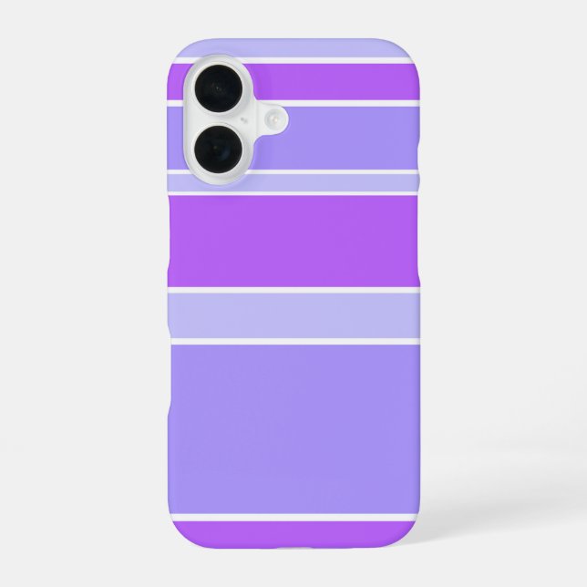 Violet stripes  iPhone 16 case (Back)