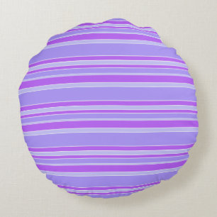 Violet stripes round cushion