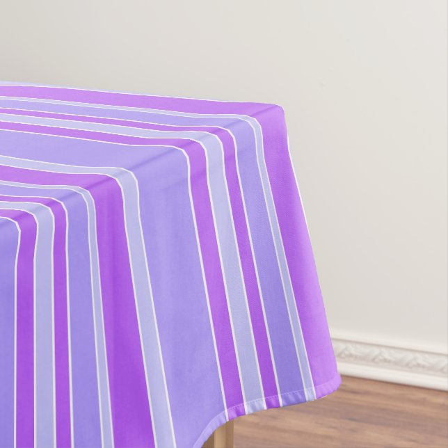 Violet stripes tablecloth (In Situ)