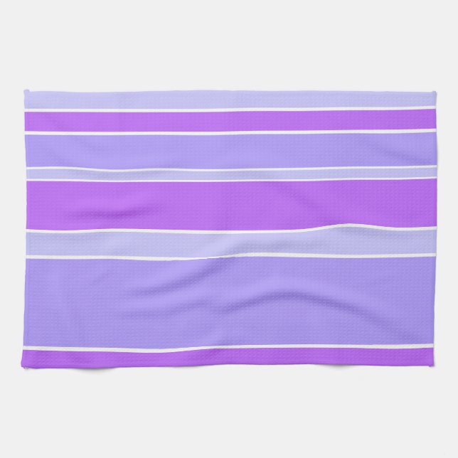Violet stripes tea towel (Horizontal)