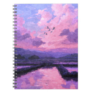 Violet Sunset Flight Notebook