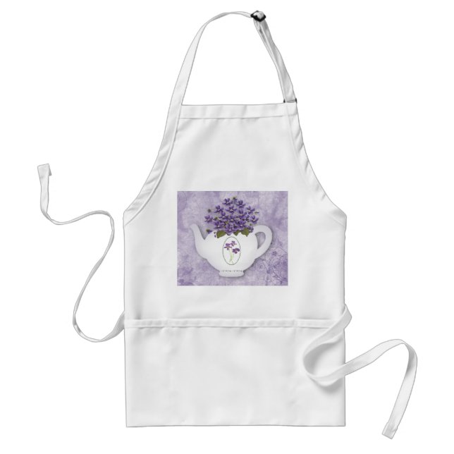 Violet Teapot Apron (Front)