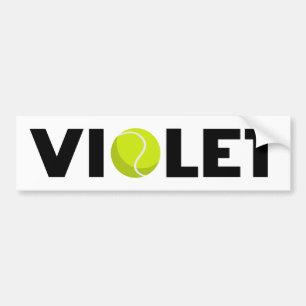 Violet Tennis Bumper Sticker