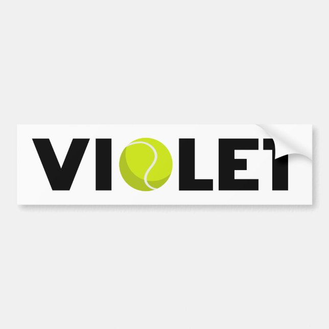 Violet Tennis Bumper Sticker (Front)