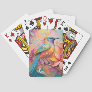 Violet Throated Songbird Fantasy Bird Playing Cards