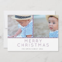 Violet Tidings Polka Dot Christmas Photo
