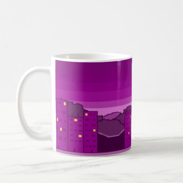 Violet Town in the Night, Enhanced Coffee Mug (Left)
