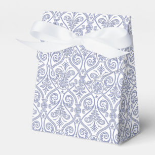 Violet Tulip & White Damask Pattern Favour Box